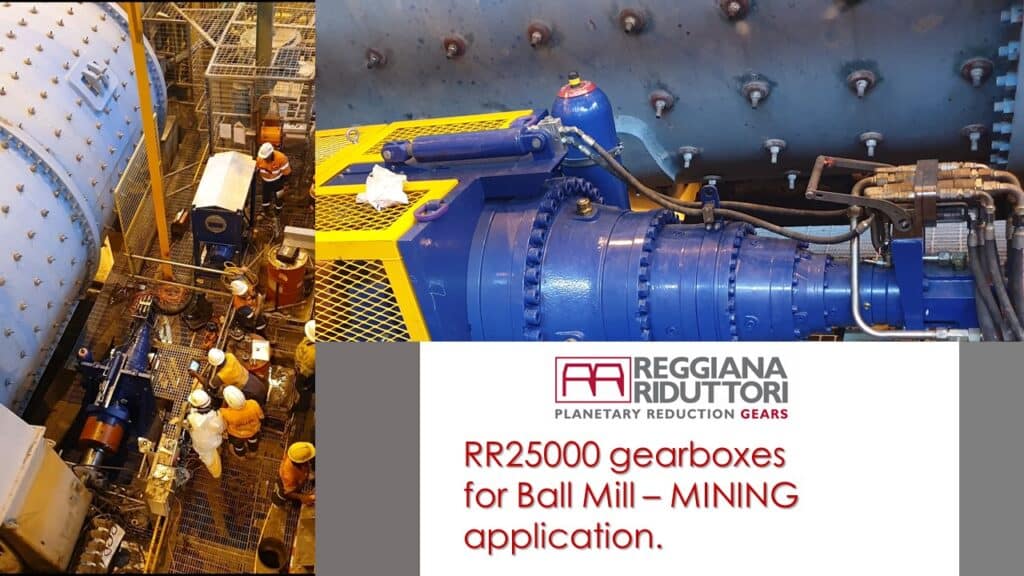 Settore minerario Sistema Inching drive MINING Application Reggiana Riduttori